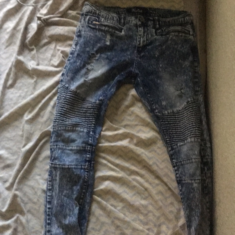 Slim Fit Biker Jeans